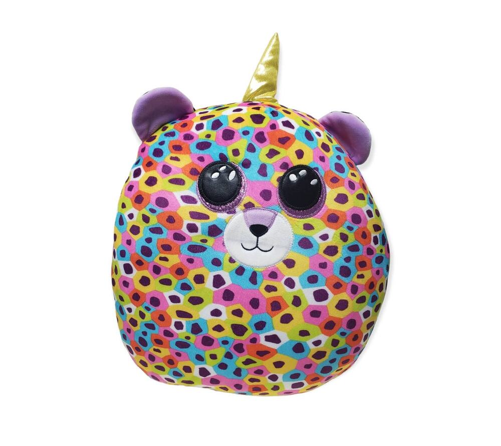 TY Squish A Boo Giselle Leopard Print Colorful Large 15" Plush Stuffed Animal